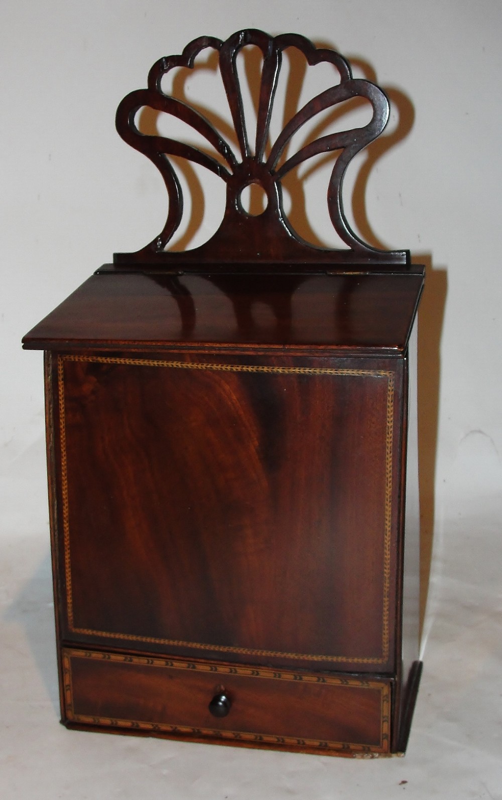Georgian mahogany candlebox. Circa 1780