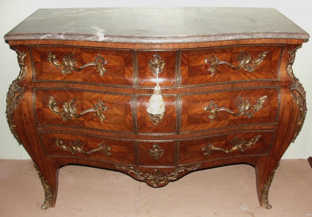 french Louis XV style kingwood commode. Circa 1890