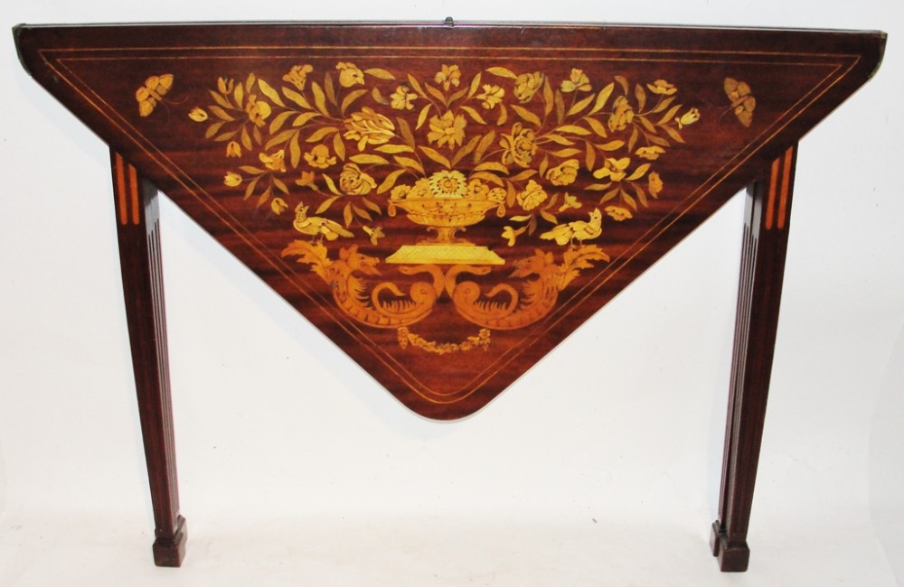 Dutch mahogany marquetry card table. Circa 1790