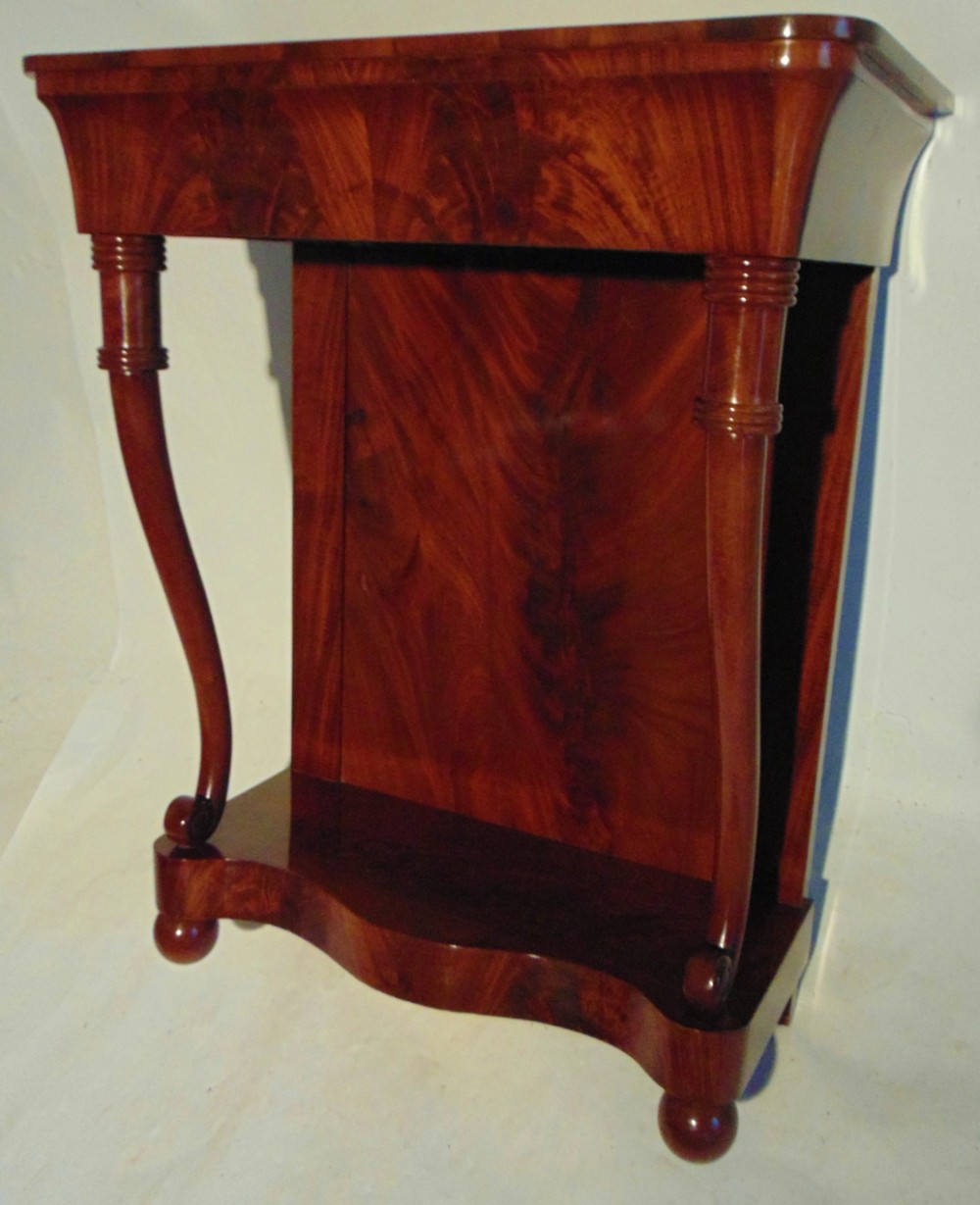 Empire mahogany console table. Circa 1825