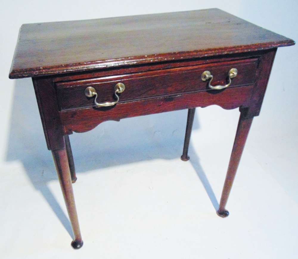 Georgian oak side table. Circa 1760