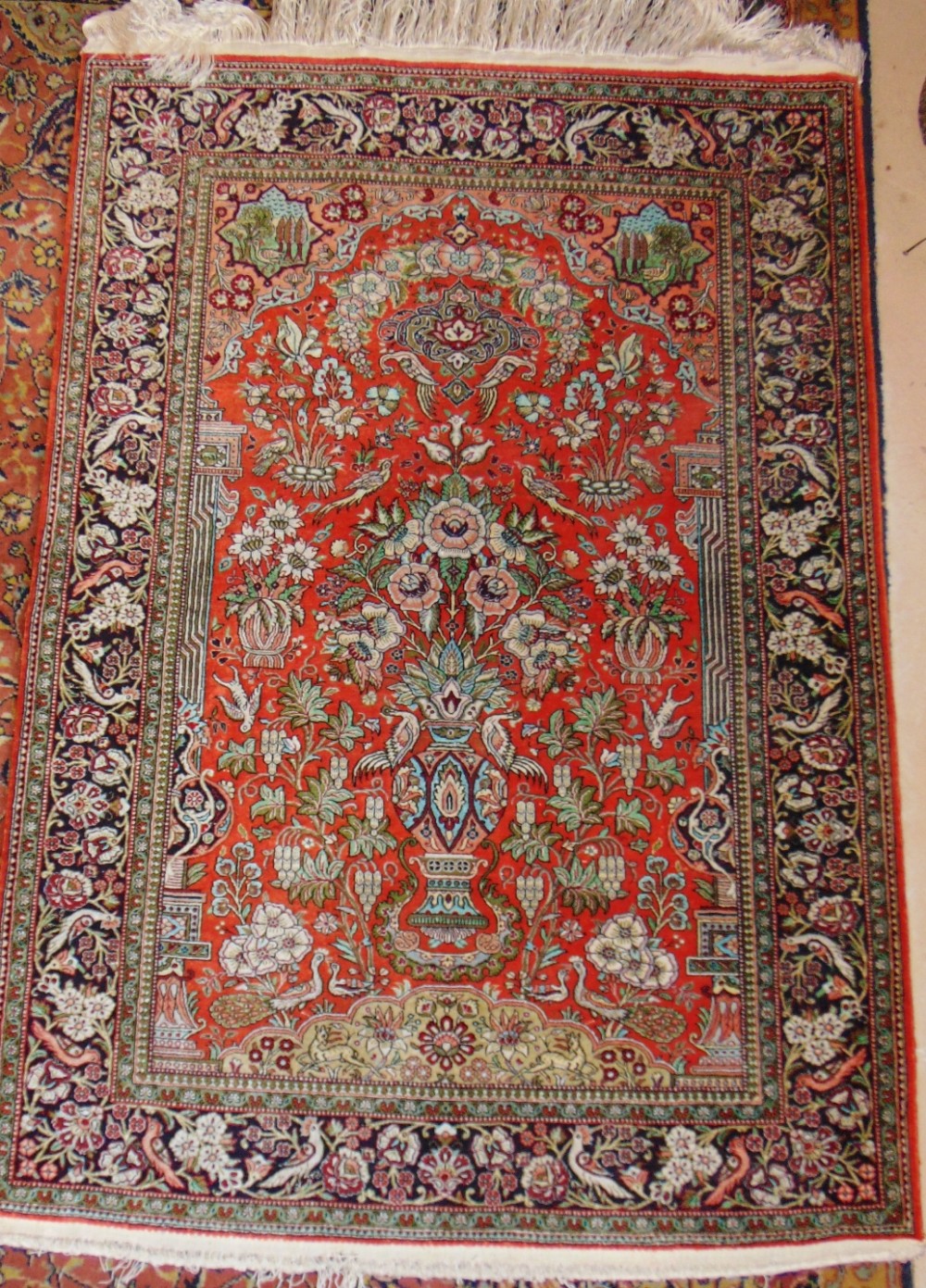 Persian Quum all silk rug. Circa 1930