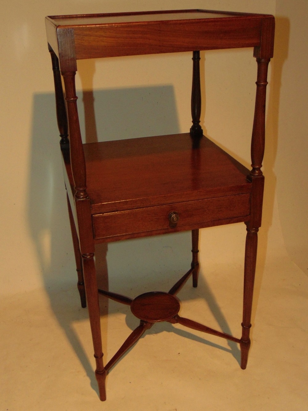 Georgian mahogany bedside table. Circa 1820