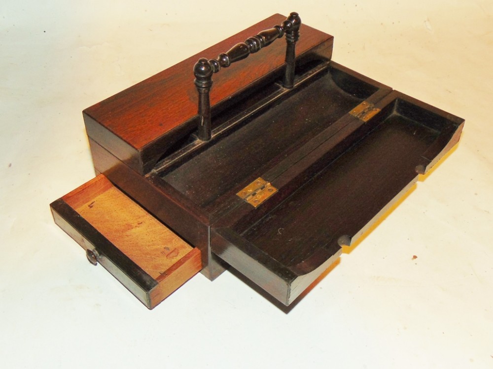 Regency rosewood desk tidy. Circa 1830