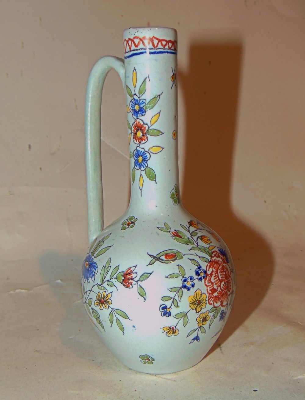 18th. century french faience tall bottle. Circa 1770