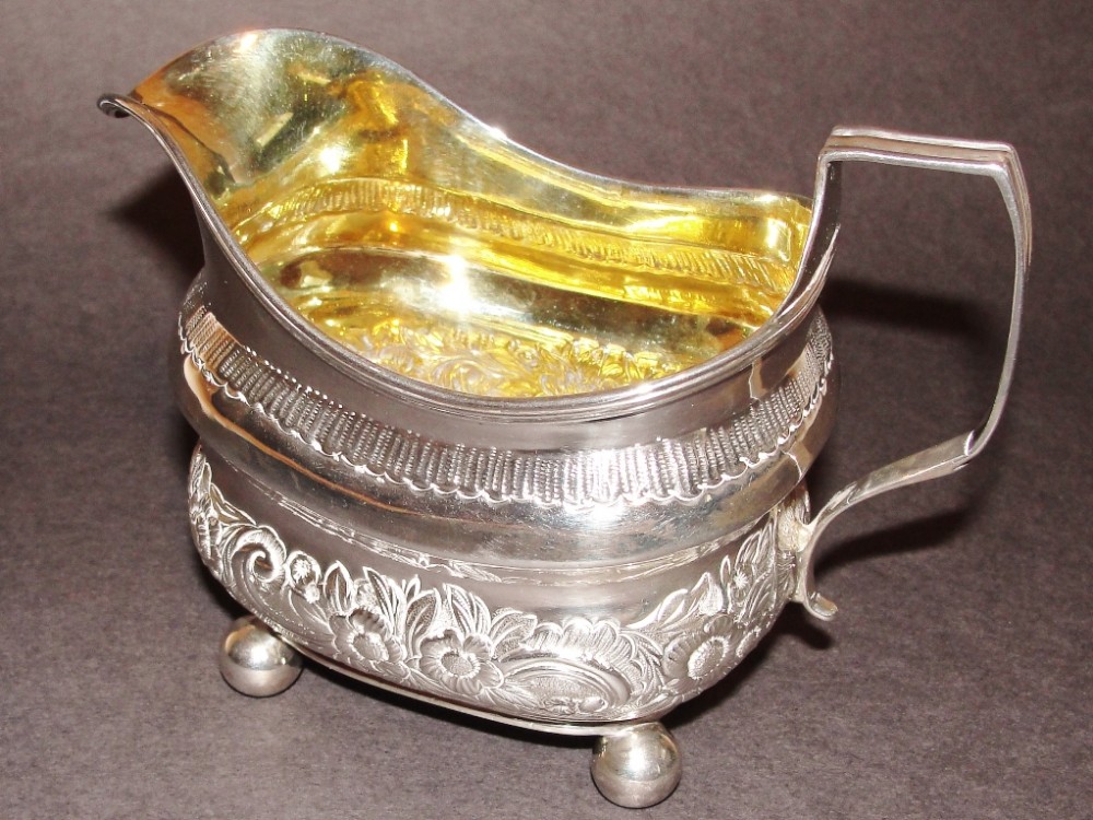 Georgian silver cream jug. London 1812