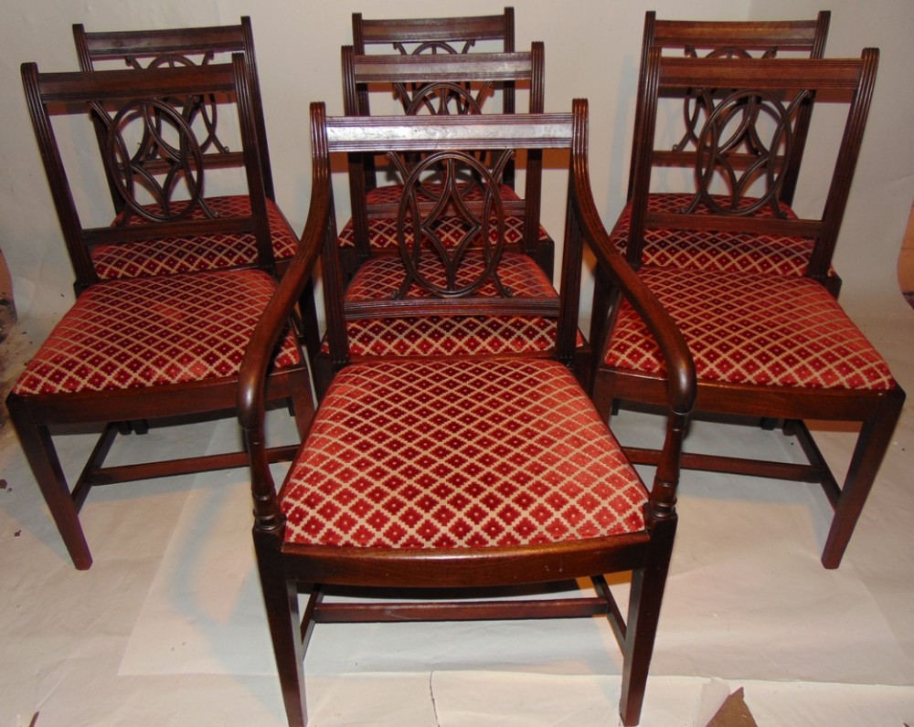 Set 7 Georgian mahogany chairs Circa 1800