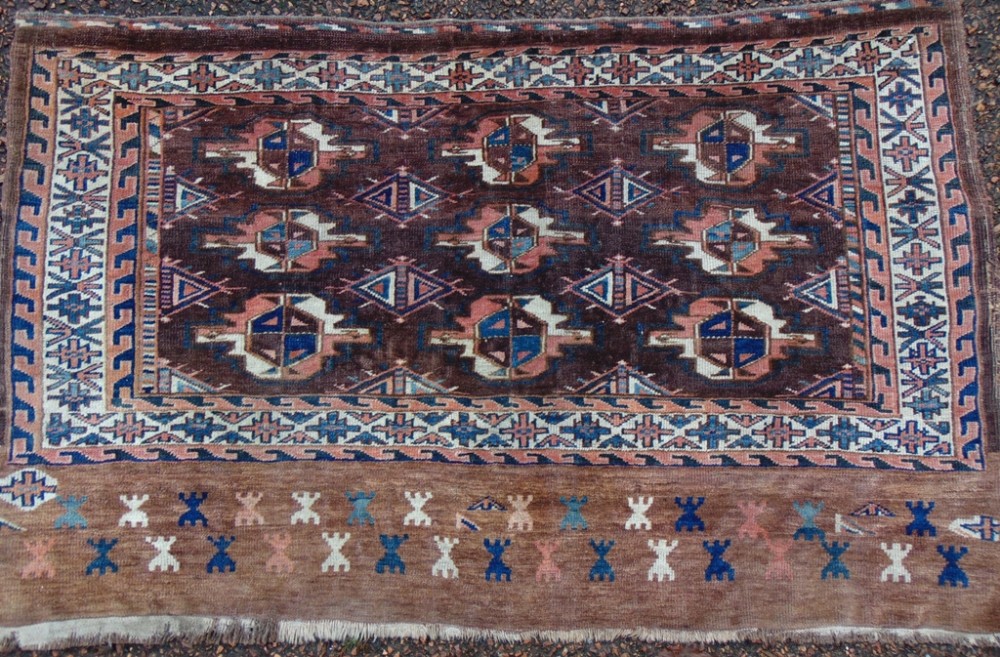 Antique Yumut Turkoman duval. Circa 1890
