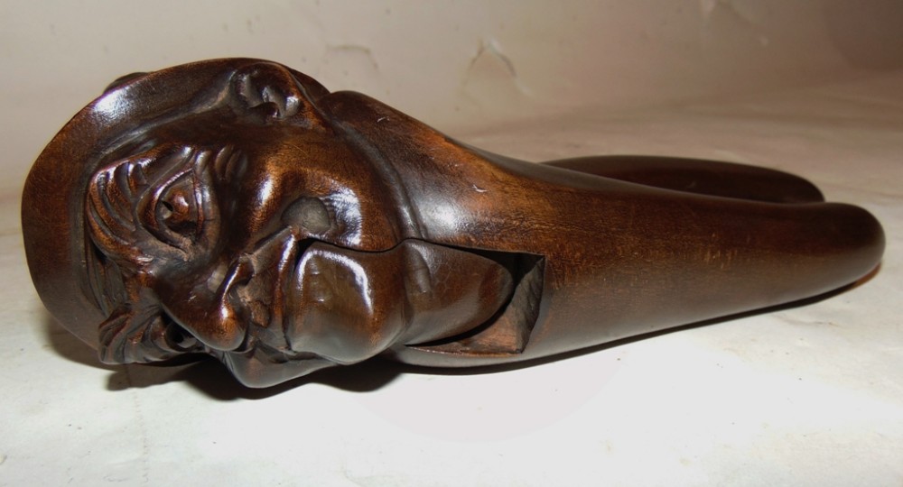 Victorian carved fruitwood nutcrackers. Circa 1890