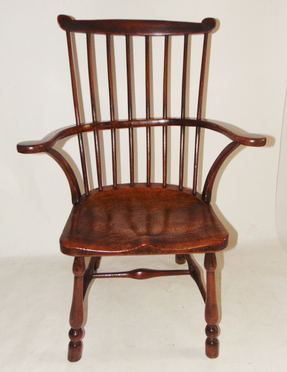 Georgian Somerset fruitwood & elm windsor chair. Circa 1820
