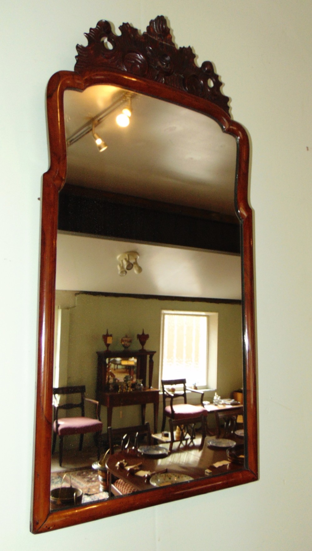 Queen Anne walnut framed mirror. Circa 1720