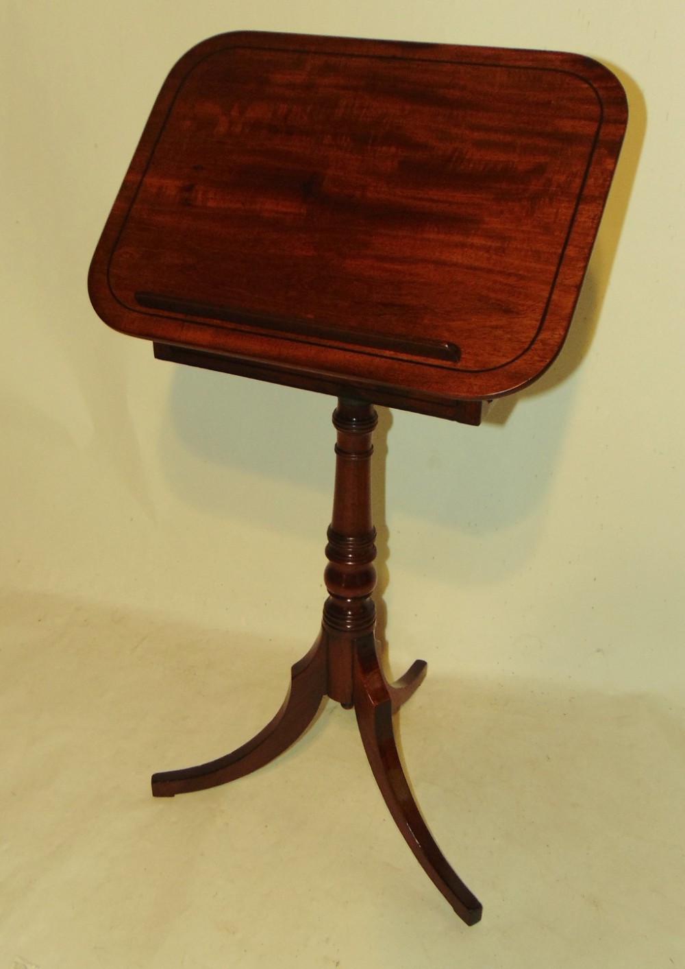 Georgian mahogany adjustable reading table. Circa 1810