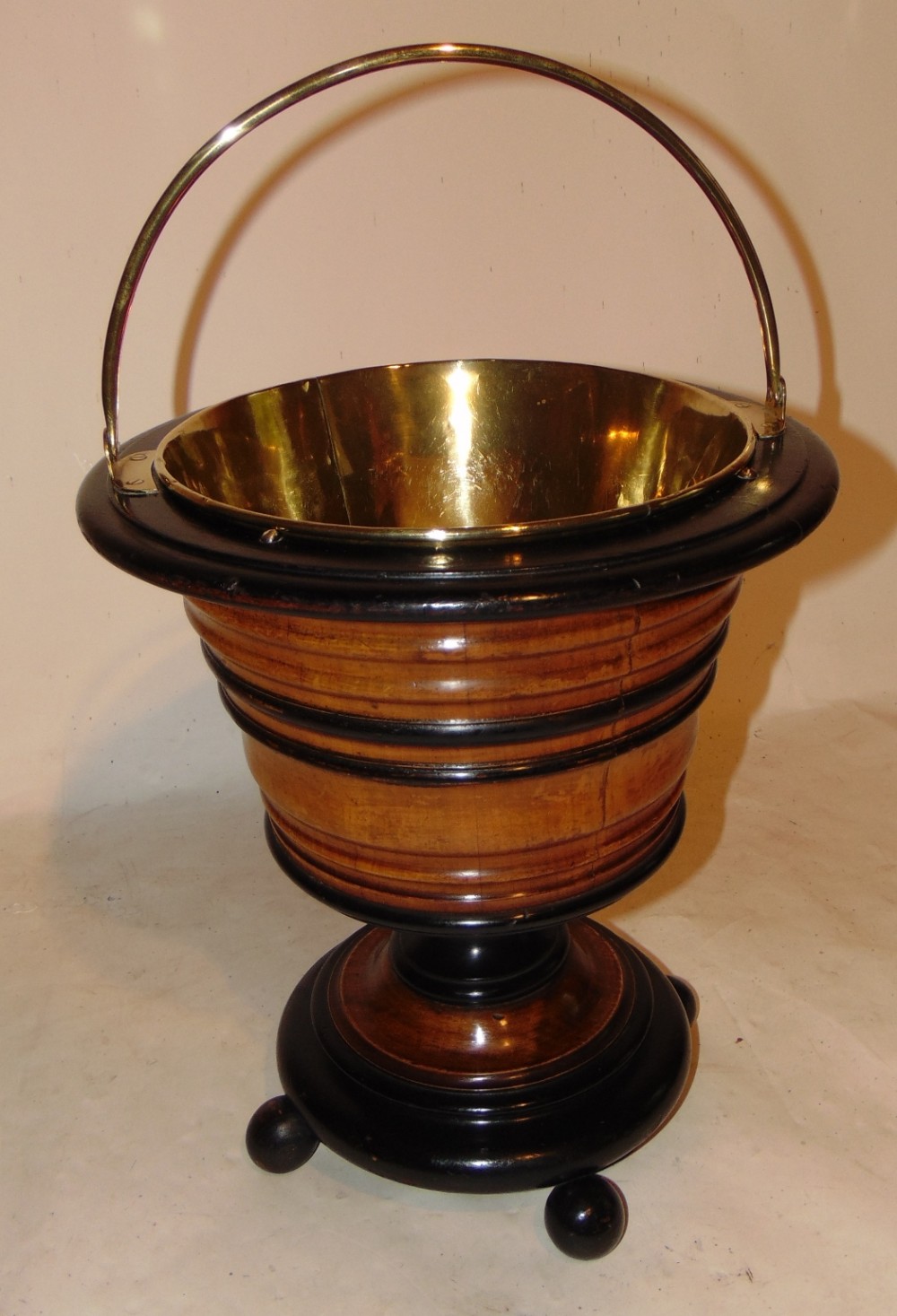 Dutch fruitwood tea bucket. Circa 1810