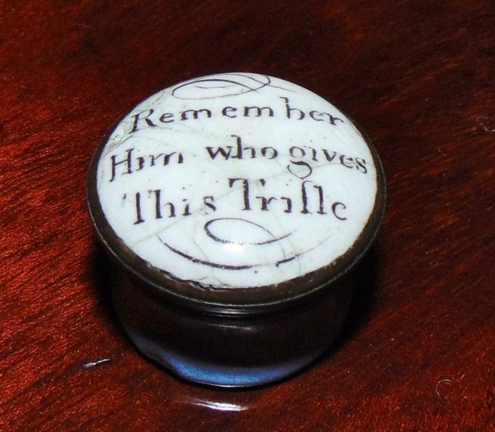 Georgian Battersea enamel pill box. Circa 1775
