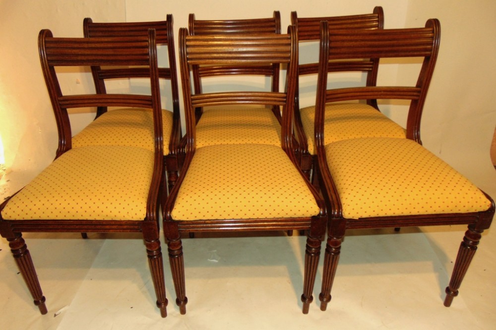 Set 6 Regency mahogany dining chairs Circa 1820