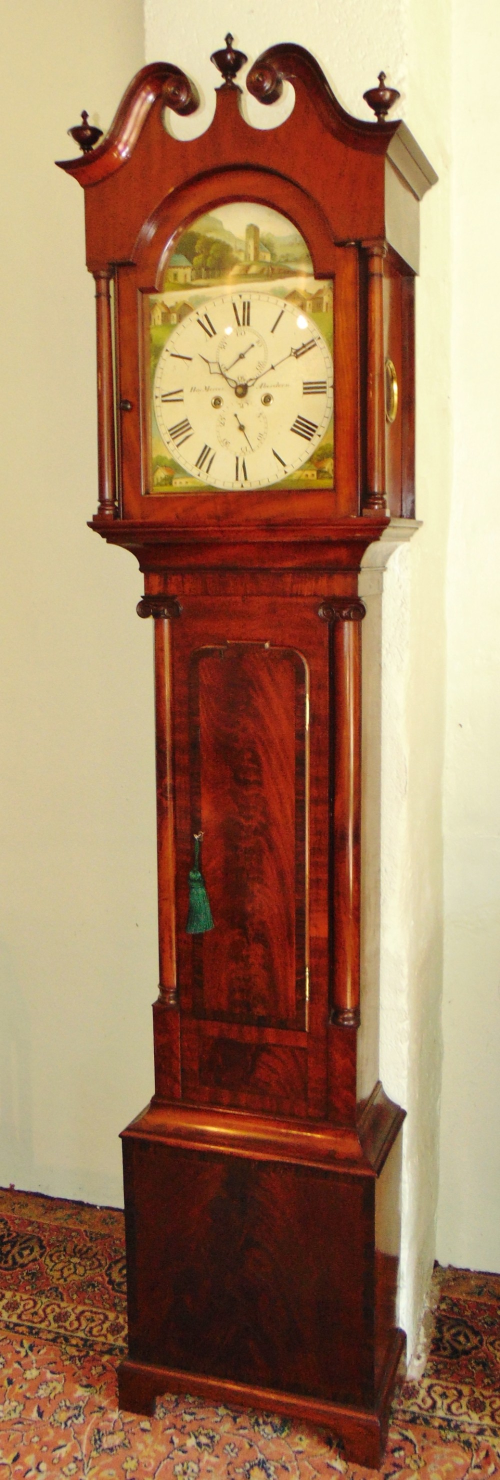 Scottish Georgian mahogany longcase clock. Circa 1825