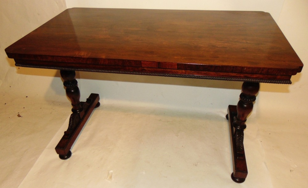 Regency rosewood Gillows library table. Circa 1825