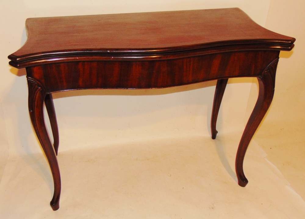Georgian mahogany french hepplewhite card table. Circa 1780