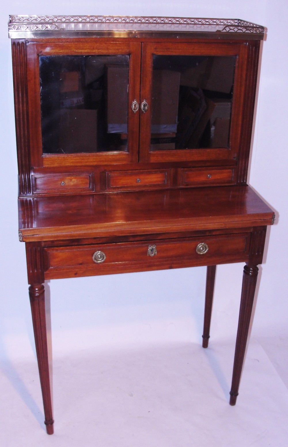French Empire mahogany bon heure du jour. Circa 1860