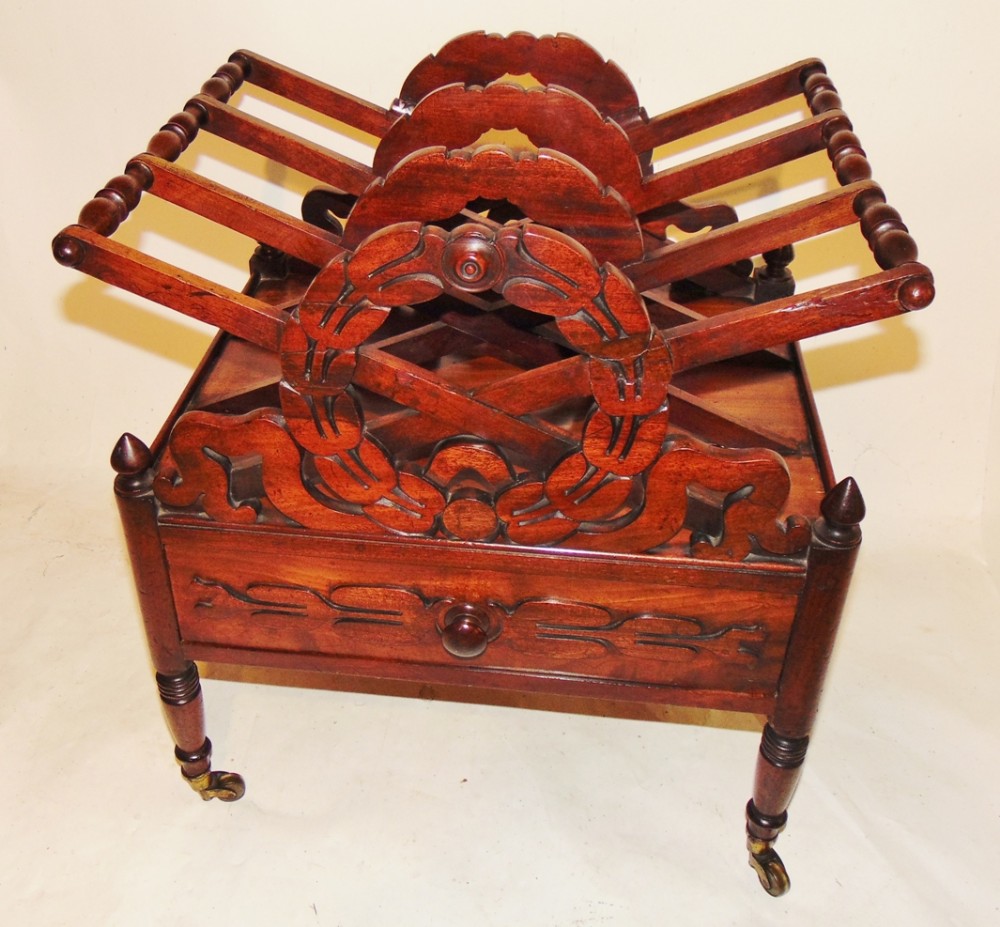 Regency mahogany canterbury Circa 1830