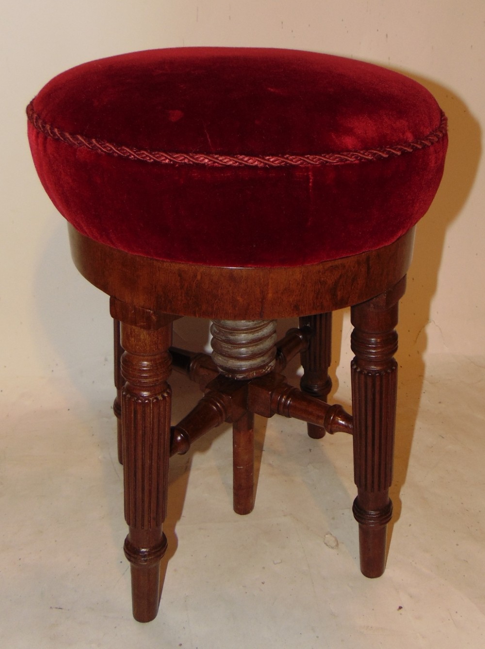 Regency mahogany piano stool. Circa 1820