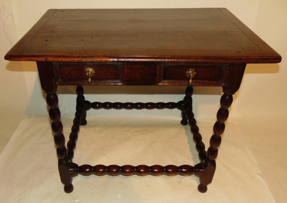 Jacobean oak side table. Circa 1680