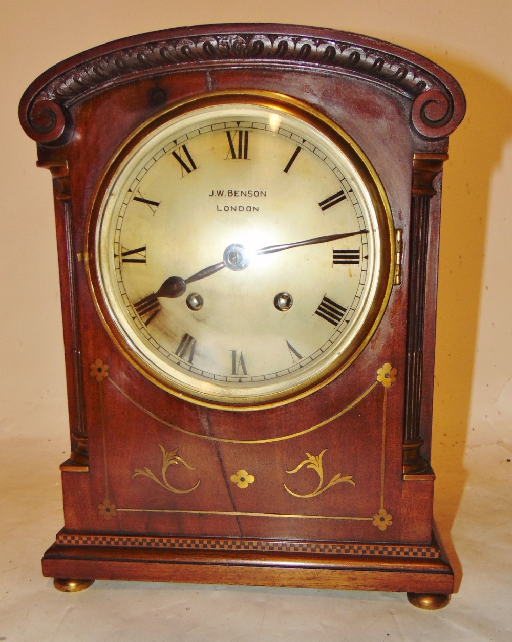 Edwardian mahogany cased bracket clock Circa 1900