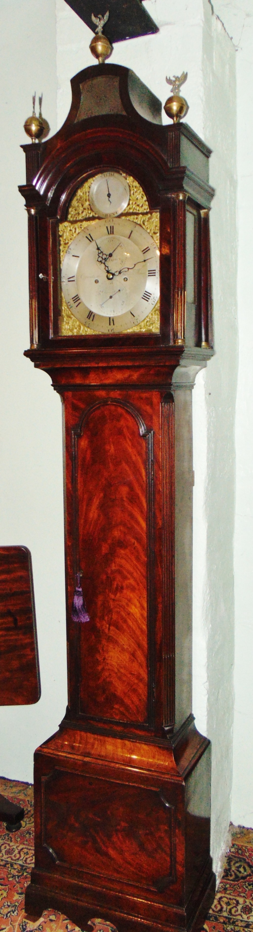 Georgian mahogany London longcase clock. Circa 1775