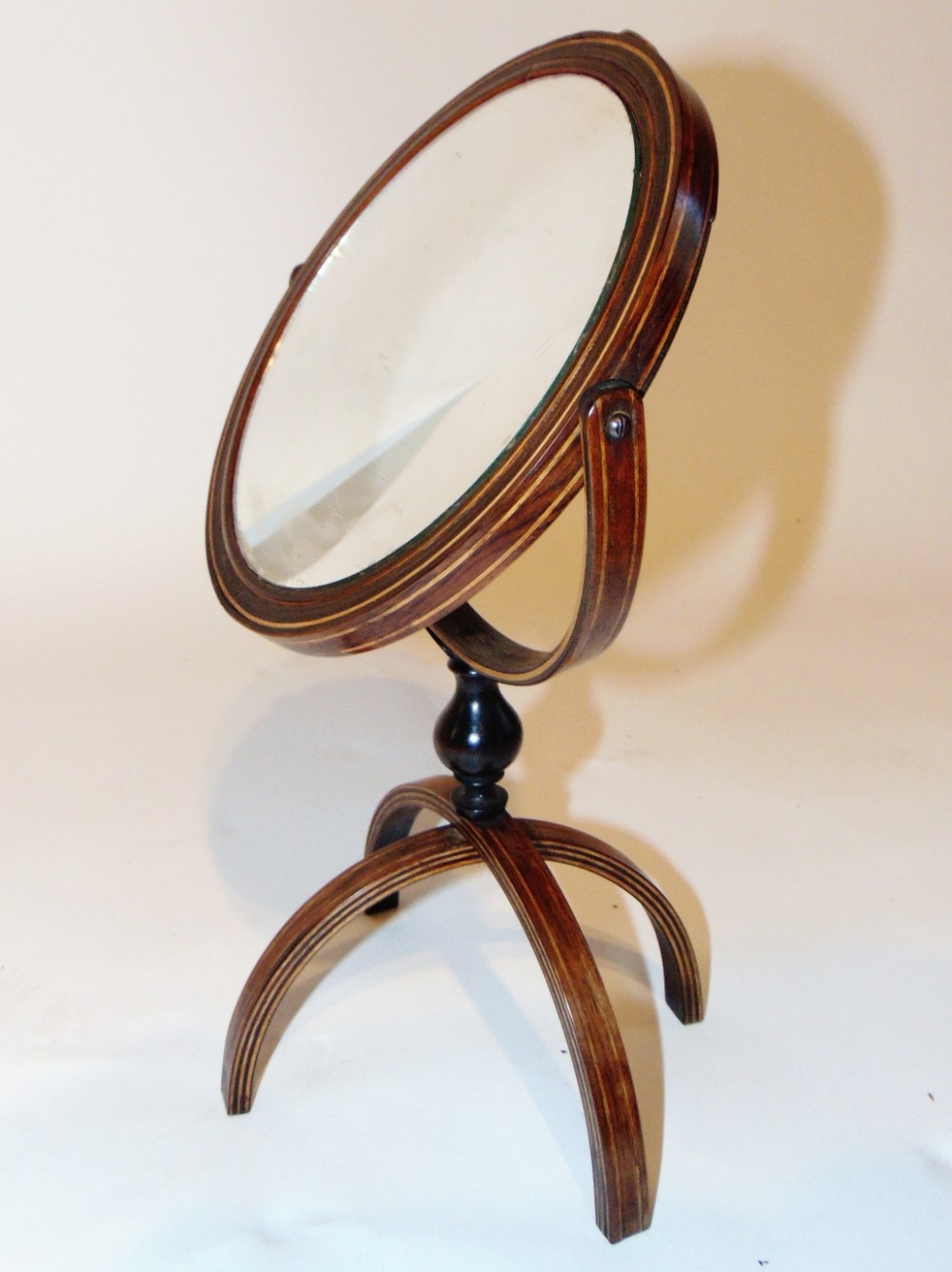 Georgian folding travelling mirror. Circa 1780