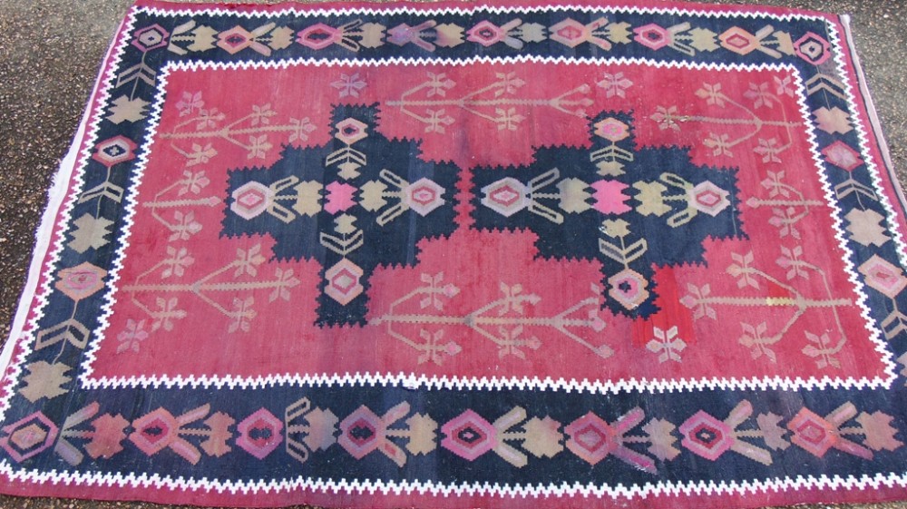 Antique Besarabian kelim large rug. Circa 1920