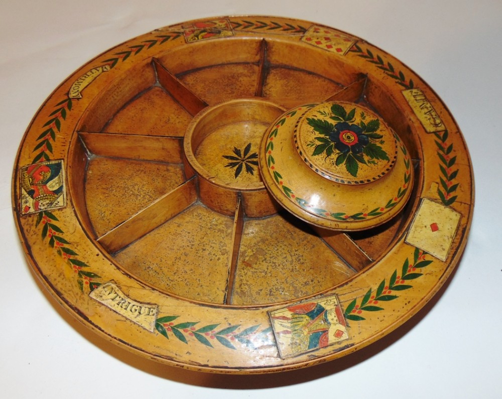 Regency Pope Joan game board. Circa 1820