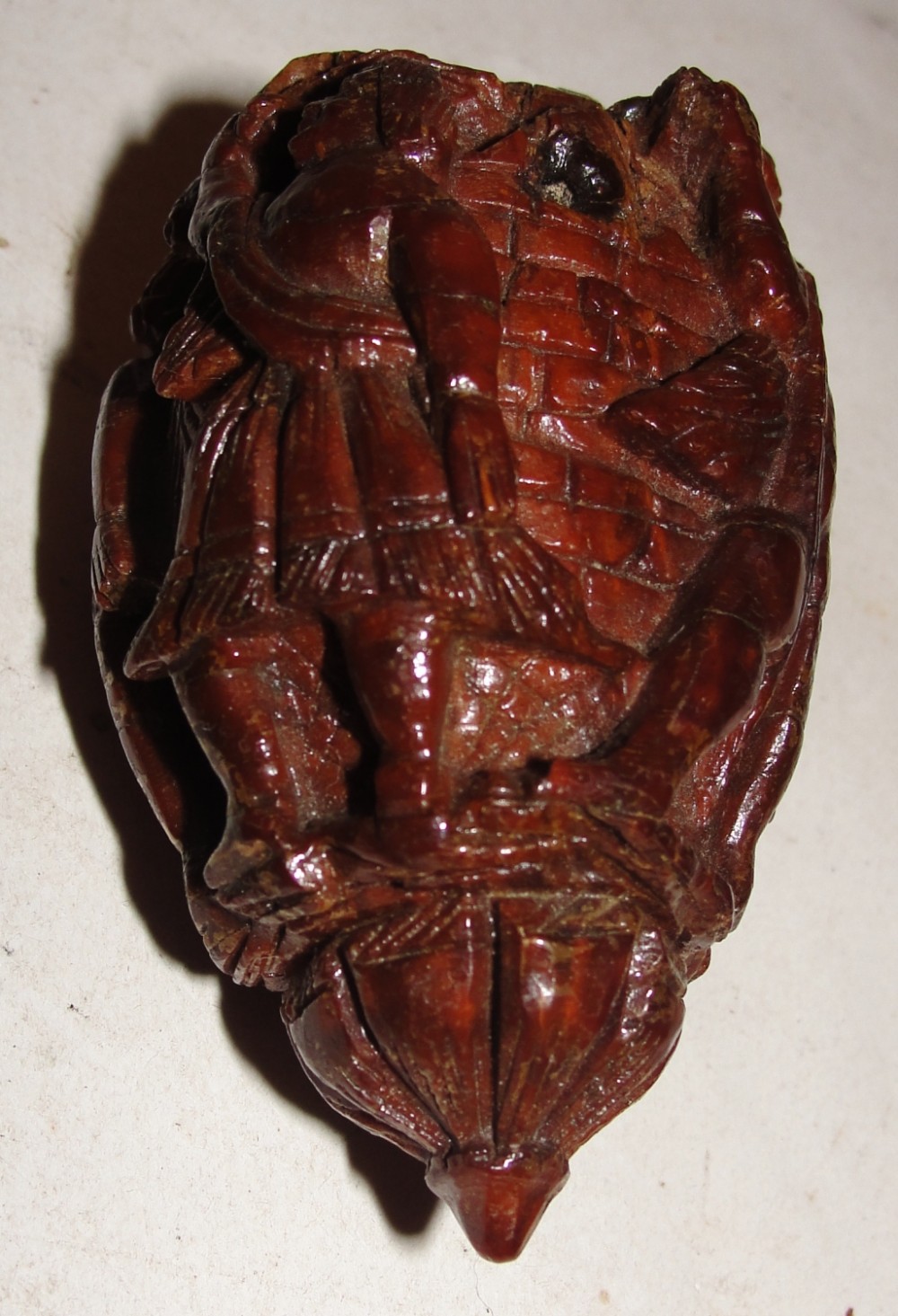 Georgian carved coquilla nut snuff mull Circa 1780