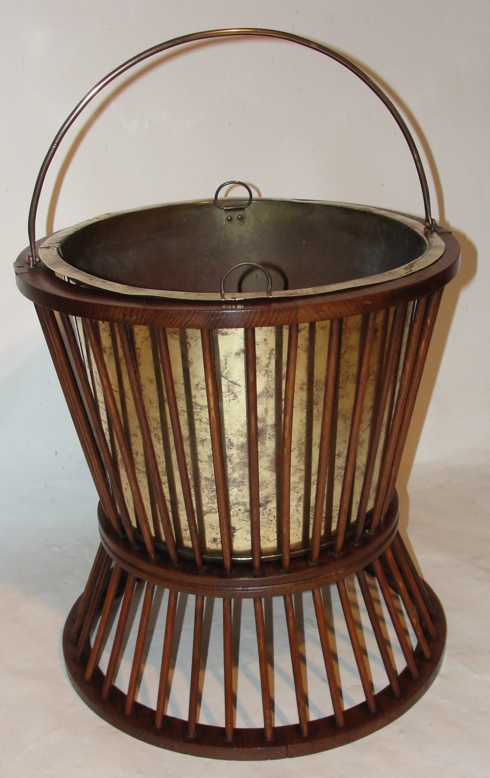 Georgian oak spindle sided bucket. Circa 1800
