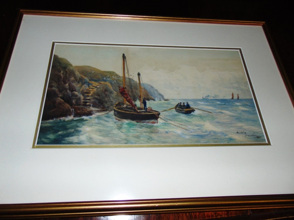 Watercolour May Isle by David Martin Circa 1900