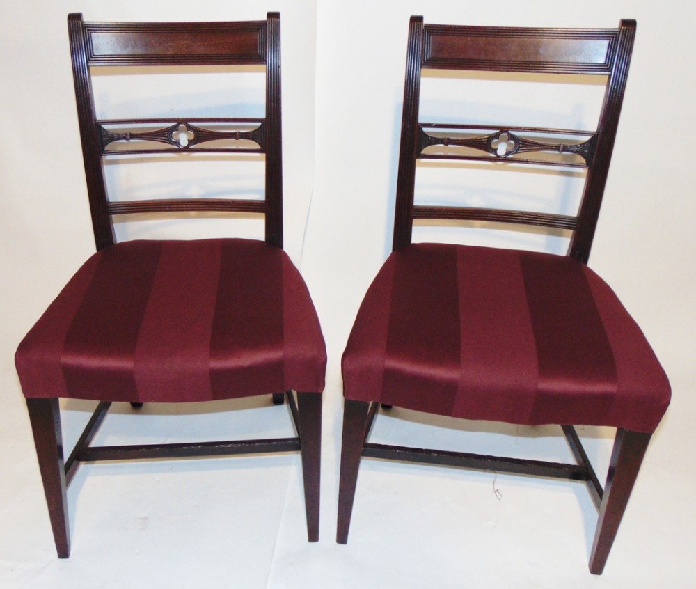 Pair Georgian mahogany chairs Circa 1800