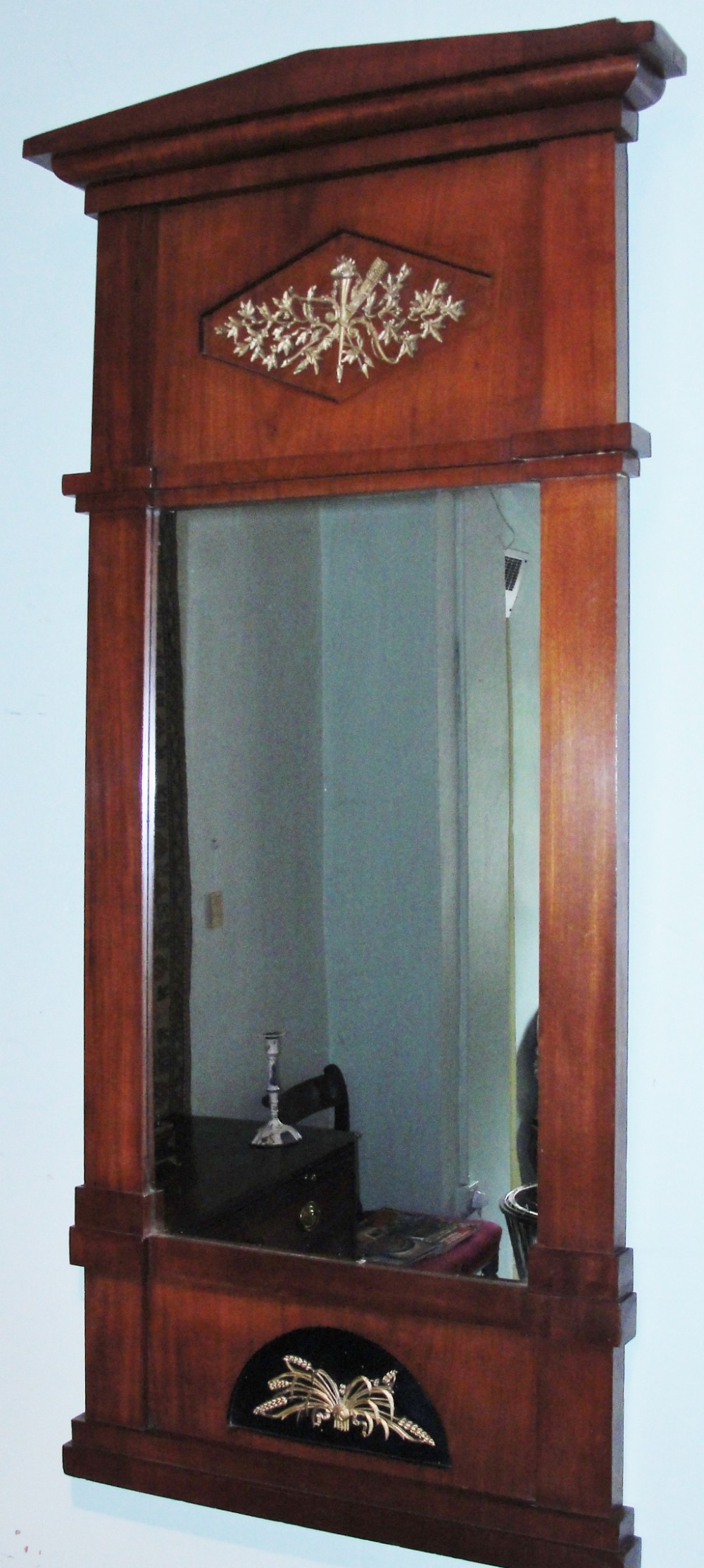 French Empire mahogany pier mirror Circa 1820