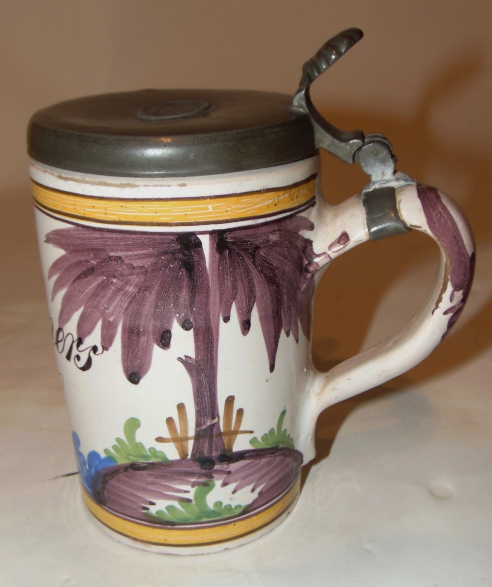 German faience Bayruth tankard. Circa 1760