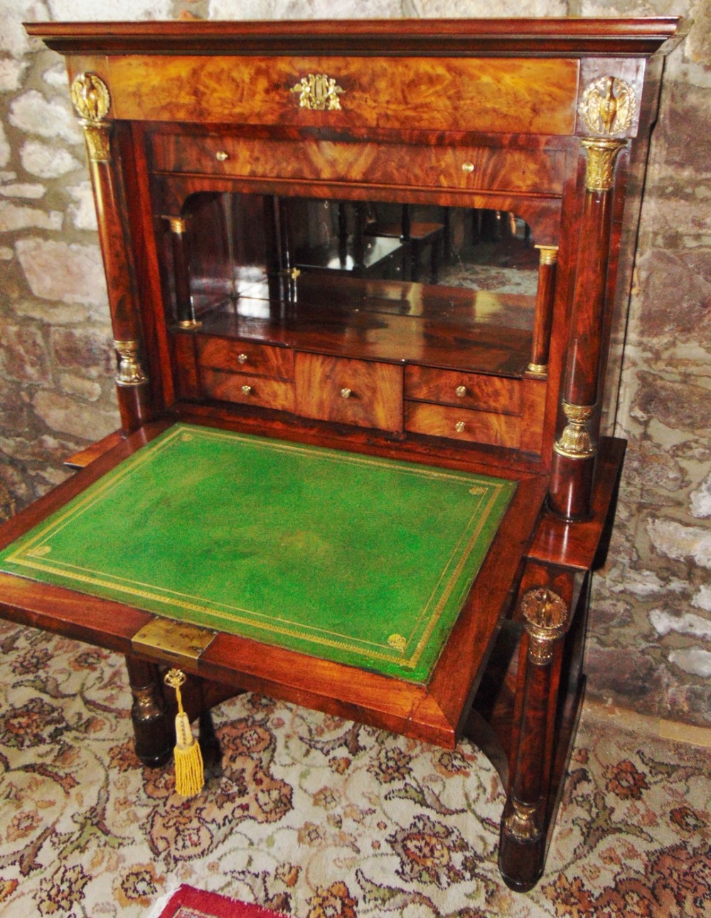 Empire mahogany escritoire. Circa 1810
