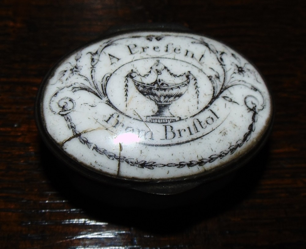 Georgian Battersea enamel patch box. Circa 1775