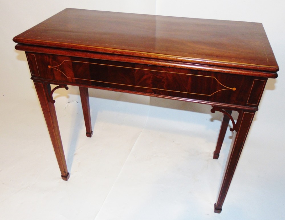 Scottish Georgian mahogany card table. Circa 1790