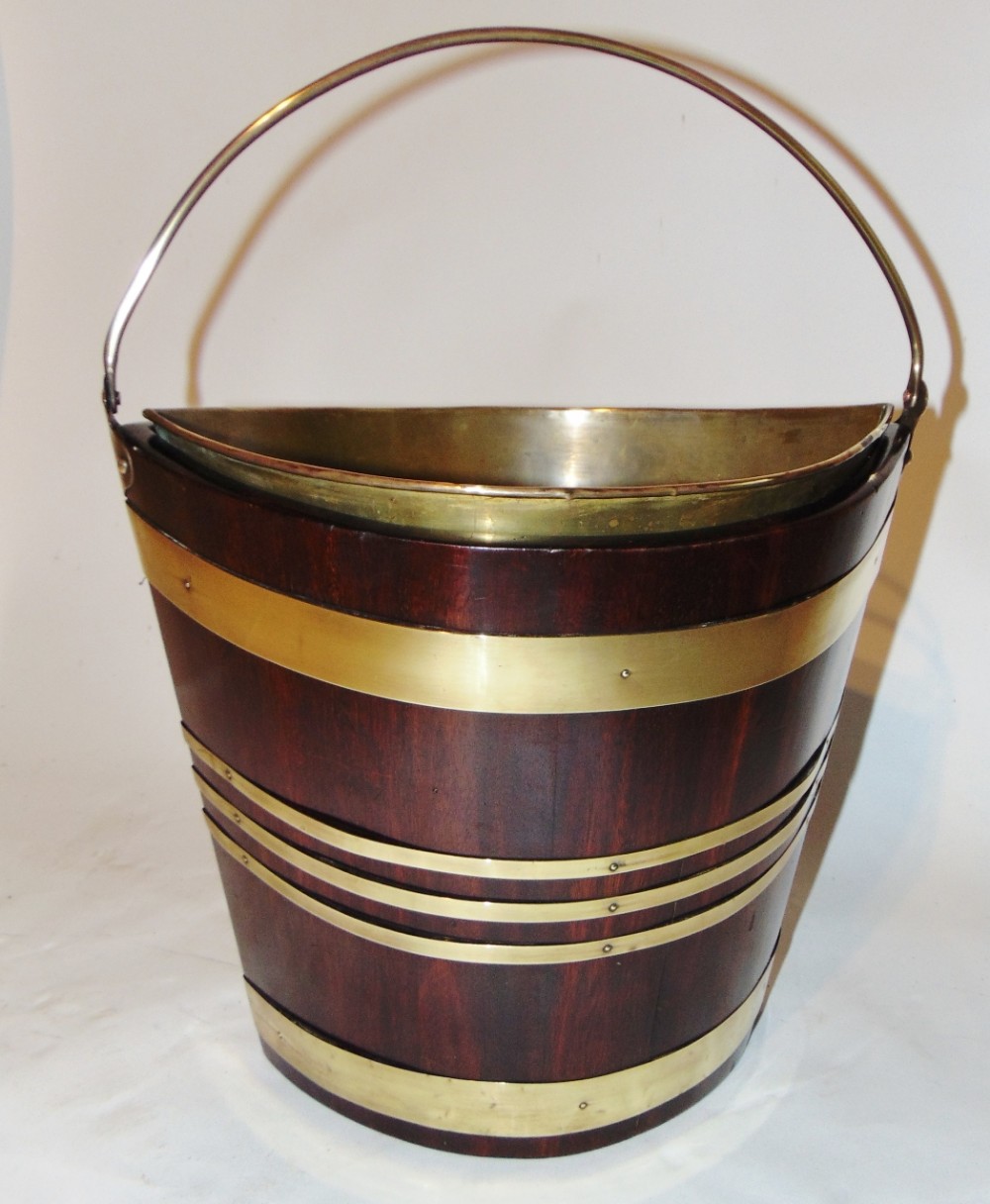Georgian mahogany brass bound bucket Circa 1780