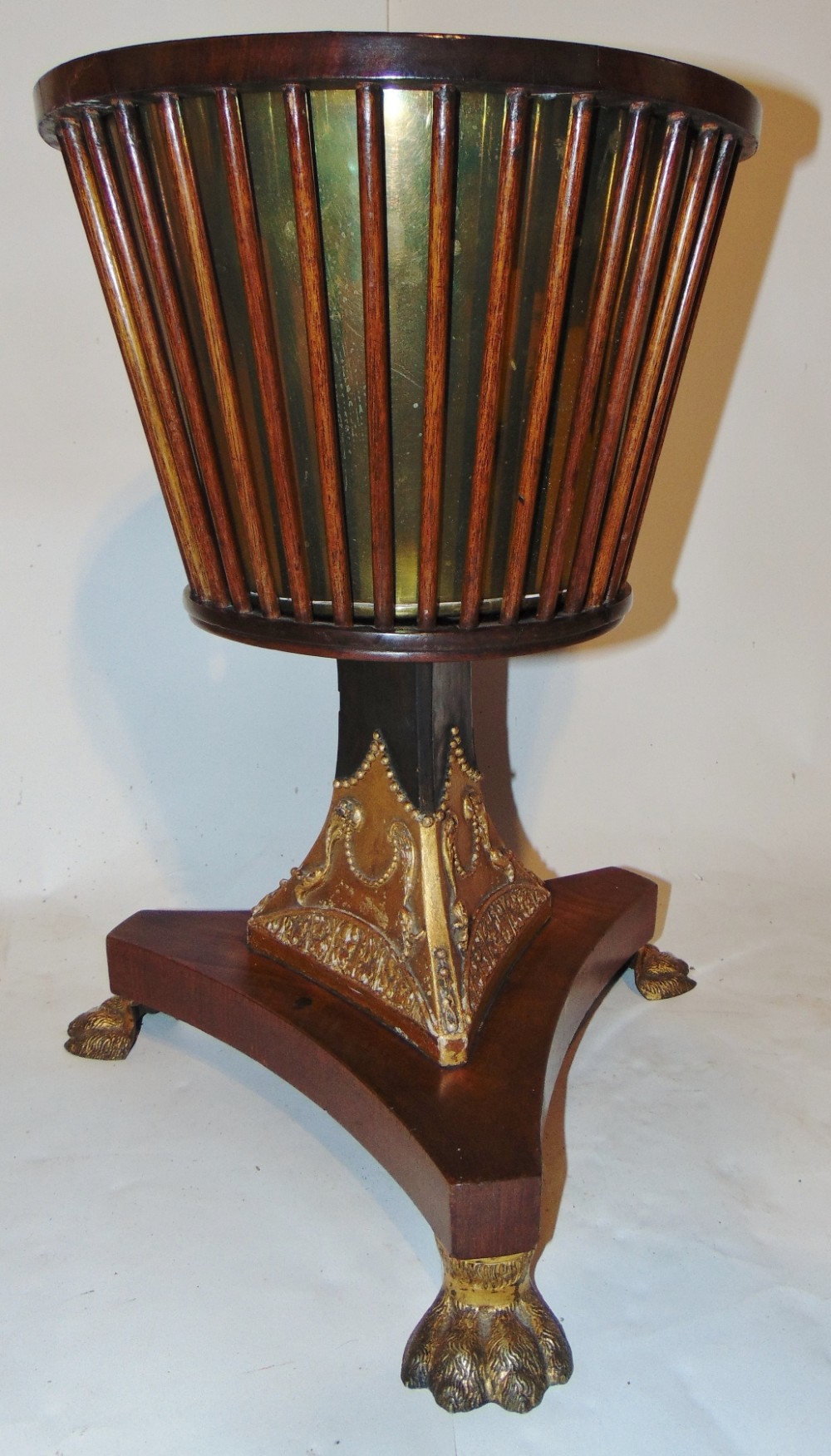 Regency mahogany and gilt jardiniere circa 1815