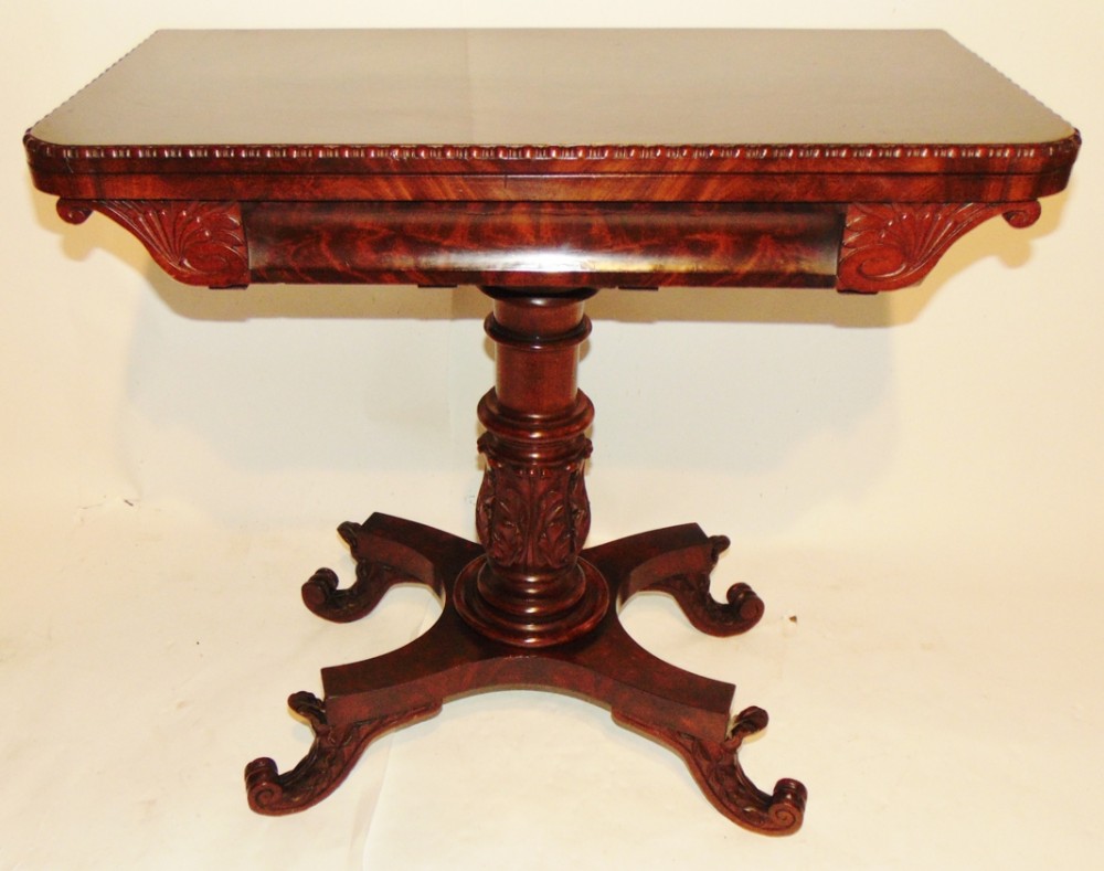 American Regency mahogany card table Circa 1825