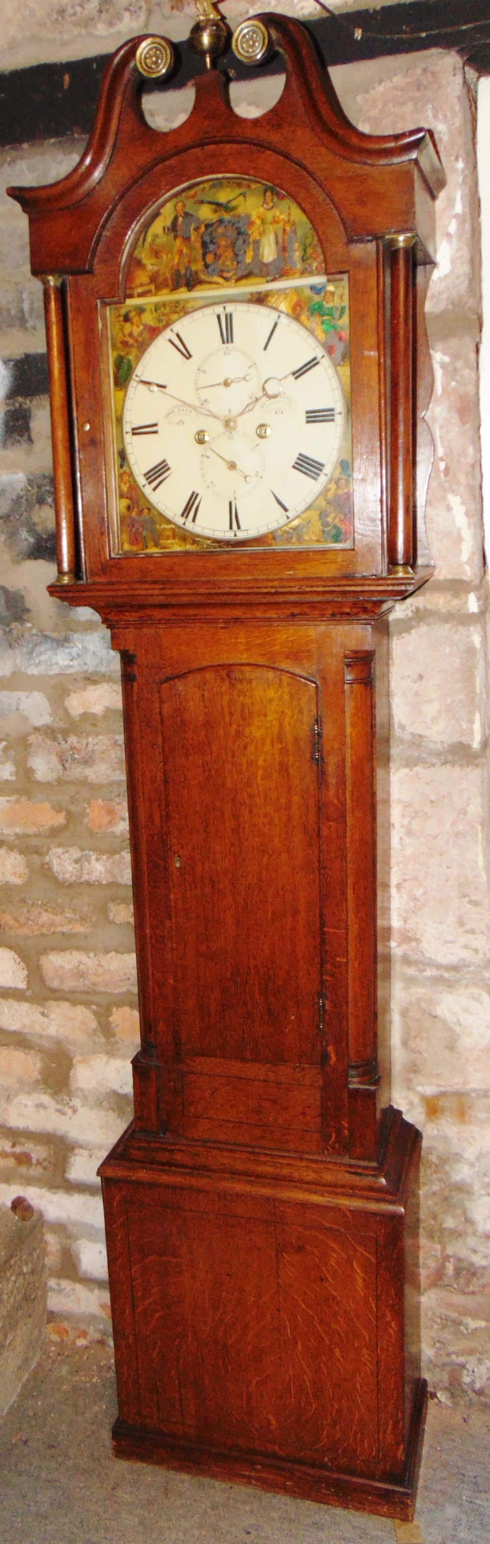 Scottish Georgian oak longcase clock Circa 1820