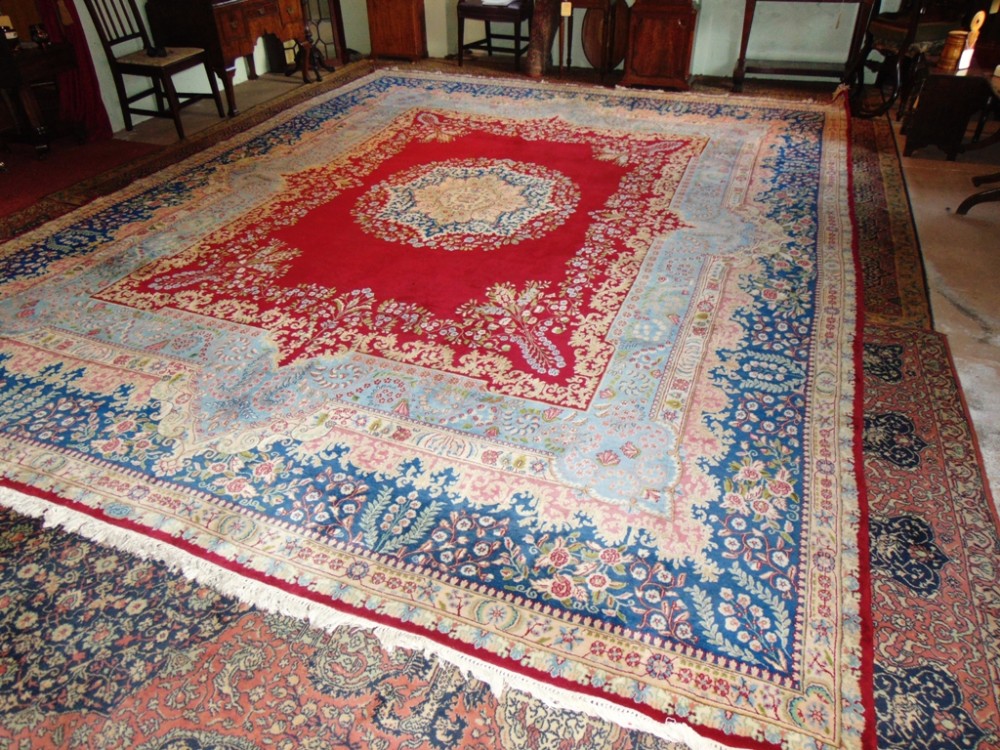 Magnificent old Persain Kirman large carpet Circa 1930