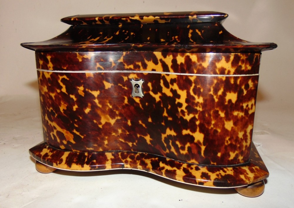 Regency tortoiseshell tea caddy Circa 1820