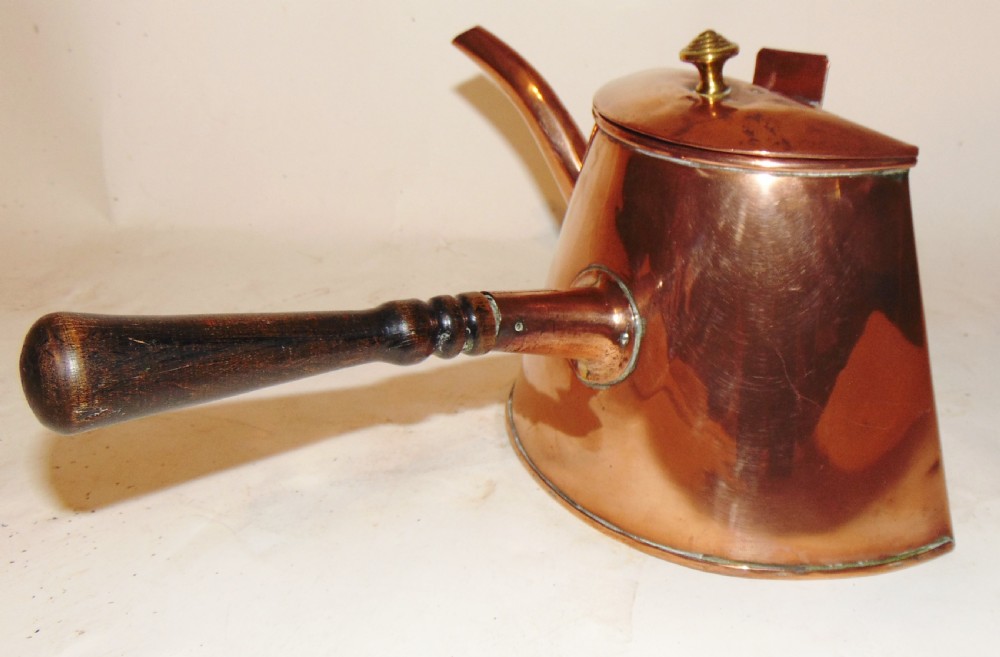 Victorian copper chocolate pot Circa 1870 View II