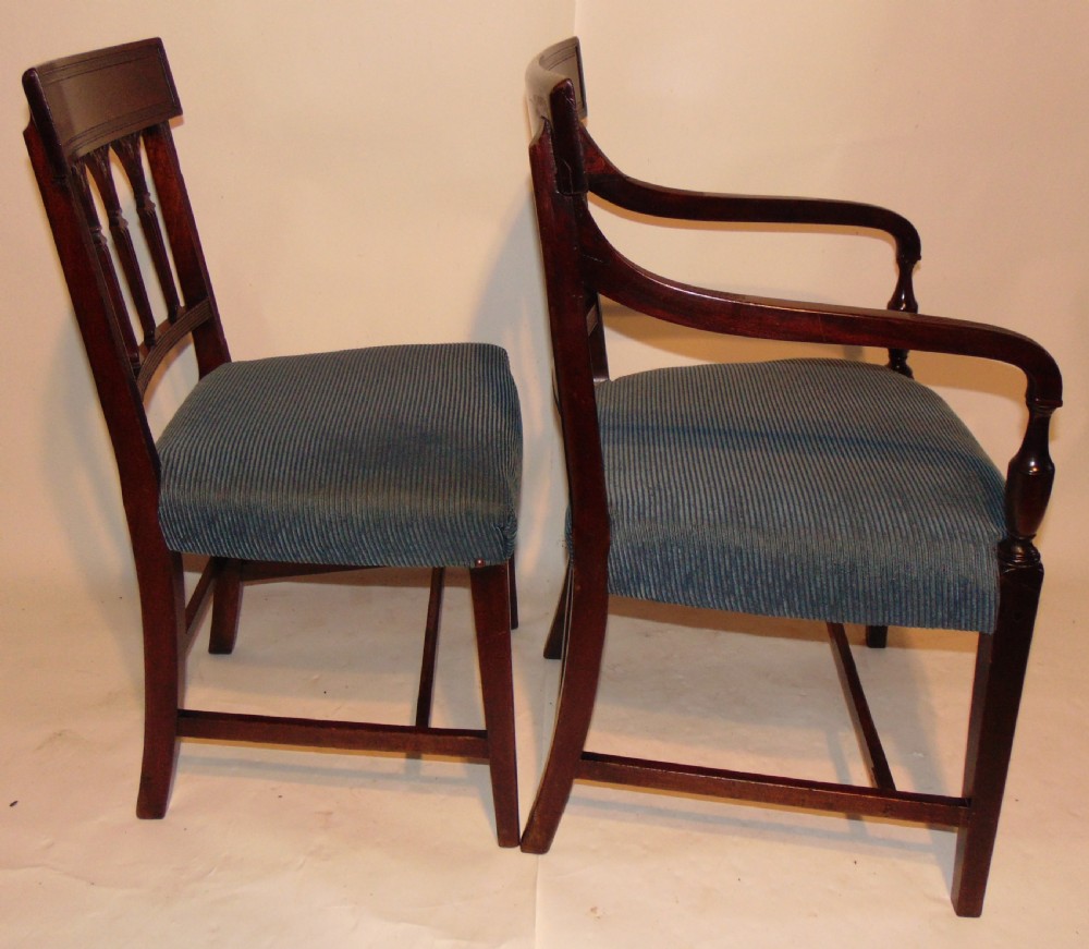Set 6 Scottish Georgian mahogany dining chairs Circa 1800 View VI