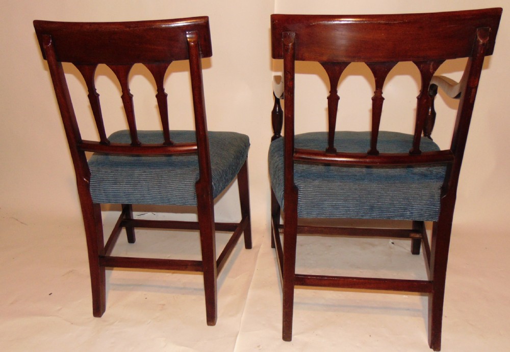 Set 6 Scottish Georgian mahogany dining chairs Circa 1800 View VII
