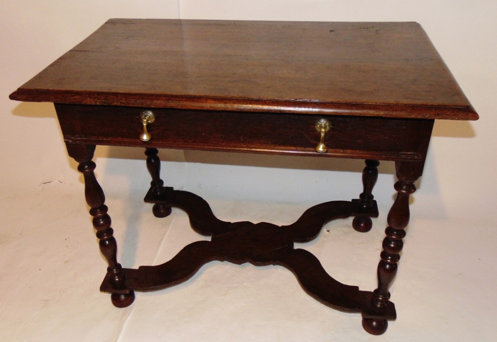 William and Mary oak side table Circa 1690